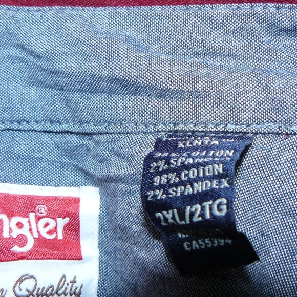 Wrangler Red Button Down Shirt Size 2xl - Picture 5 of 5